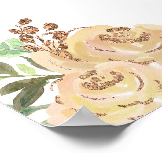 Poster Brown Cheveux Princesse Peach Quinceanera Bienvenu (Coin)