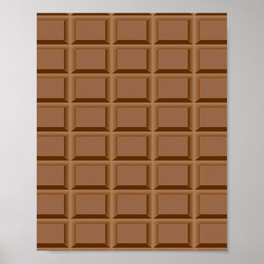 Poster Brown dalle de chocolat (Devant)