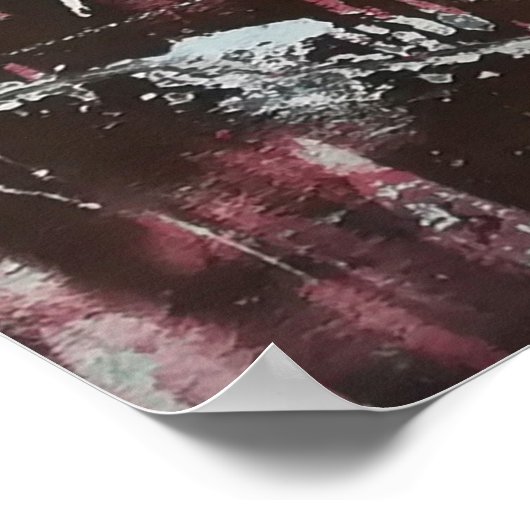 Poster Brown et blanc abstrait (Coin)