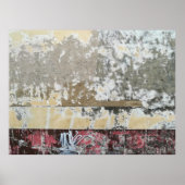 Poster Brown et blanc abstrait (Devant)