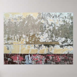 Poster Brown et blanc abstrait