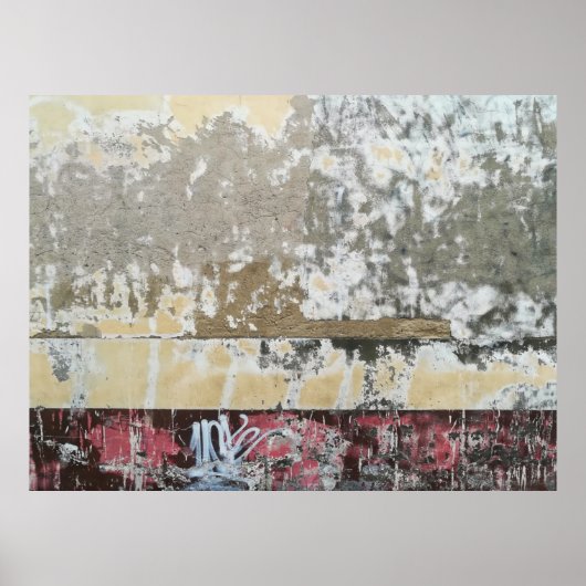 Poster Brown et blanc abstrait (Devant)