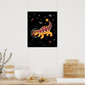 Poster Brown Et Tan Ankylosaurus Dinos Dans L'Espace (Cuisine)