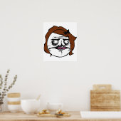 Poster Brown Female Me Gusta Comic Rage Face Mème (Cuisine)