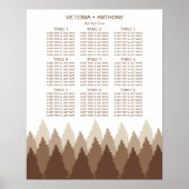 Poster Brown Forest Range Woodland Mariage Seing Chart (Devant)