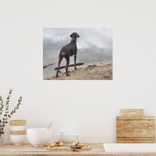 Poster Brown, le Doberman (Cuisine)