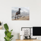 Poster Brown, le Doberman (Bureau à domicile)