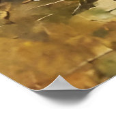 Poster Brown Leaf Nature Serenity Art Abstrait (Coin)