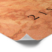 Poster Brown mur en terre cuite photo anniversaire bienve (Coin)