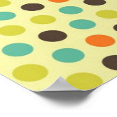 Poster Brown, orange, Turquoise et vert jaune Pois (Coin)