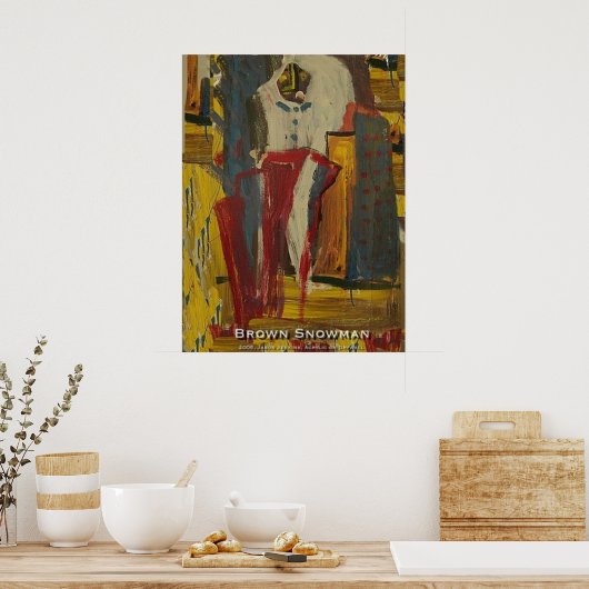 Poster Brown Snowman (Cuisine)