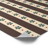 Poster Brown Stripes And Flowers (Coin)