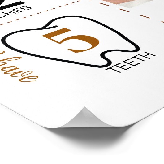 Poster Brown Teddy Bear Premier anniversaire Jalon (Coin)