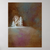 Poster Brown Une Nuit D'Hiver Neige Blanche (Devant)