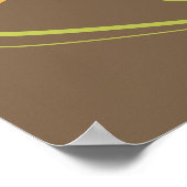 Poster Brown Vert moderne milieu du siècle Abstrait Vinta (Coin)