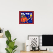 Poster Brownies Marque California Oranges (Bureau à domicile)