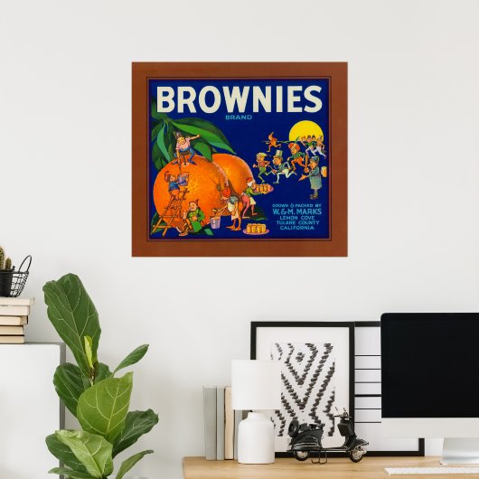 Poster Brownies Marque Citrus Étiquette (Bureau à domicile)