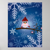 Poster Brr... Chouette rose, (Devant)