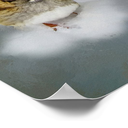 Poster Bruant à projection blanche (Coin)