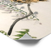 Poster Bruant sur une branche par Kono Bairei (Coin)