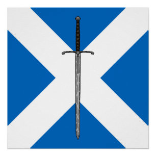 Poster Bruce Sword sur Saltire