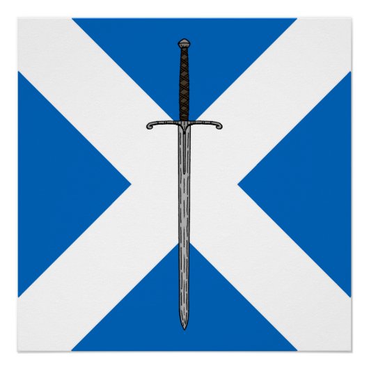 Poster Bruce Sword sur Saltire (Devant)