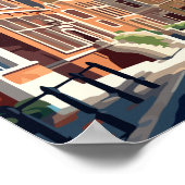 Poster Bruges Belgique Illustration de voyage (Coin)