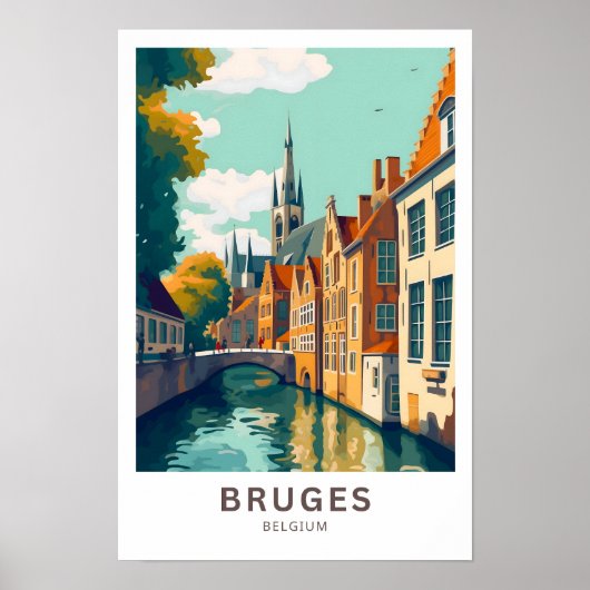 Poster Bruges Belgique Imprimer Voyages (Devant)