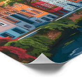 Poster Bruges Belgique Vintage voyage d'art (Coin)