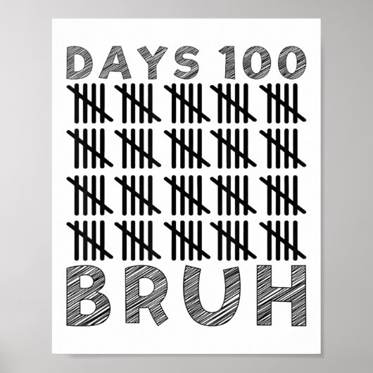Poster Bruh 100E Jour De L'École 100 Jours De Enfants De (Devant)