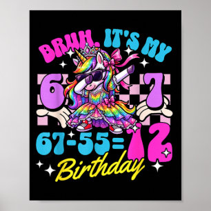 Poster Bruh 67-5512 12e anniversaire princesse licorne fi