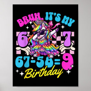 Poster Bruh 67-589 9e anniversaire princesse licorne fill