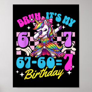 Poster Bruh 67-607 7e anniversaire licorne fille enfant d