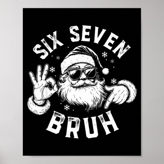 Poster Bruh 67 Christmas Santa Six Seven 6 7 Boys Christm (Devant)