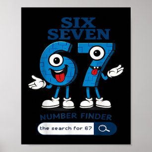 Poster Bruh 67 Six Seven 6-7 Talian Brainrot Meme Pour En