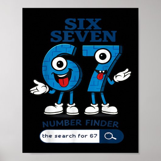 Poster Bruh 67 Six Seven 6-7 Talian Brainrot Meme Pour En (Devant)