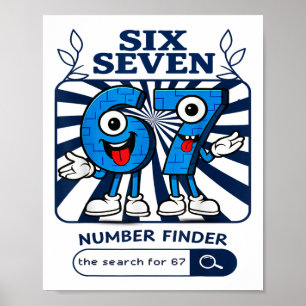 Poster Bruh 67 Six Seven 6-7 Talian Brainrot Meme Pour En