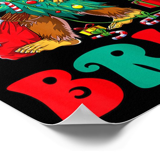 Poster Bruh Bigfoot Christmas Funny Christmas Tree Xmas S (Coin)