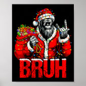 Poster Bruh Bigfoot Christmas Funny Sasquatch Xmas For Me (Devant)