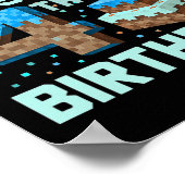 Poster Bruh C'est mon jeu d'anniversaire 4 ans Pixel Boy  (Coin)