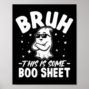 Poster Bruh C'Est Une Feuille De Boite Drôle Halloween Co