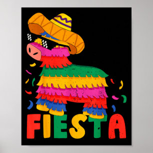 Poster Bruh Faisons la Fête Cinco Mayo Pinata Drôle Mexic