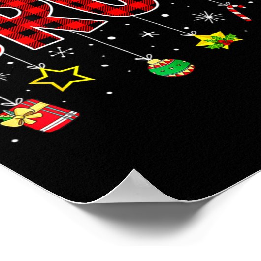 Poster Bruh Funny Christmas Red Plaid Teens Boys Kids Xma (Coin)