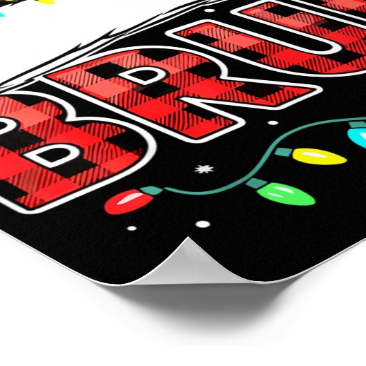 Poster Bruh Funny Santa Hat Lights Christmas (Coin)