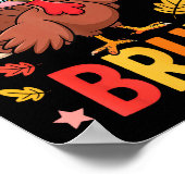 Poster Bruh Funny Thanksgiving Turkey Gobble Shirt Boys G (Coin)