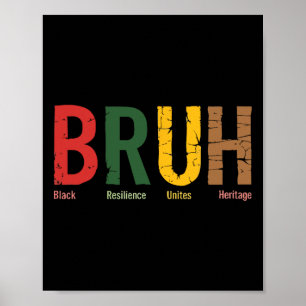 Poster Bruh Meme Célébrer le Mois de l'histoire des Noirs