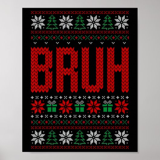 Poster Bruh Meme Dit Bro Salutation Ados garçons Hommes l (Devant)