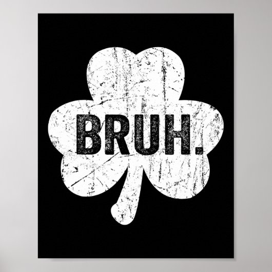 Poster Bruh Meme Drôle Dire Bro Salutation Ado Garçon St (Devant)