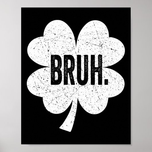 Poster Bruh Meme Drôle Dire Bro Salutation Ado Garçon St (Devant)