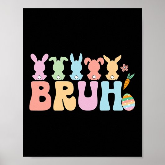 Poster Bruh Mème Drôle Dire Bro Salutation Ados garçons E (Devant)
